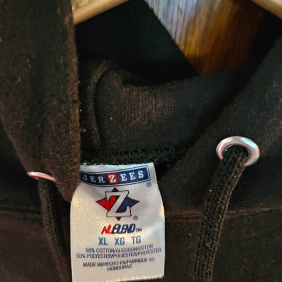 GUITAR BLUE LOGO LIGHTNING FLAMES SWEAT SHIRT PULLOVER HOODIE XL - Picture 2 of 8